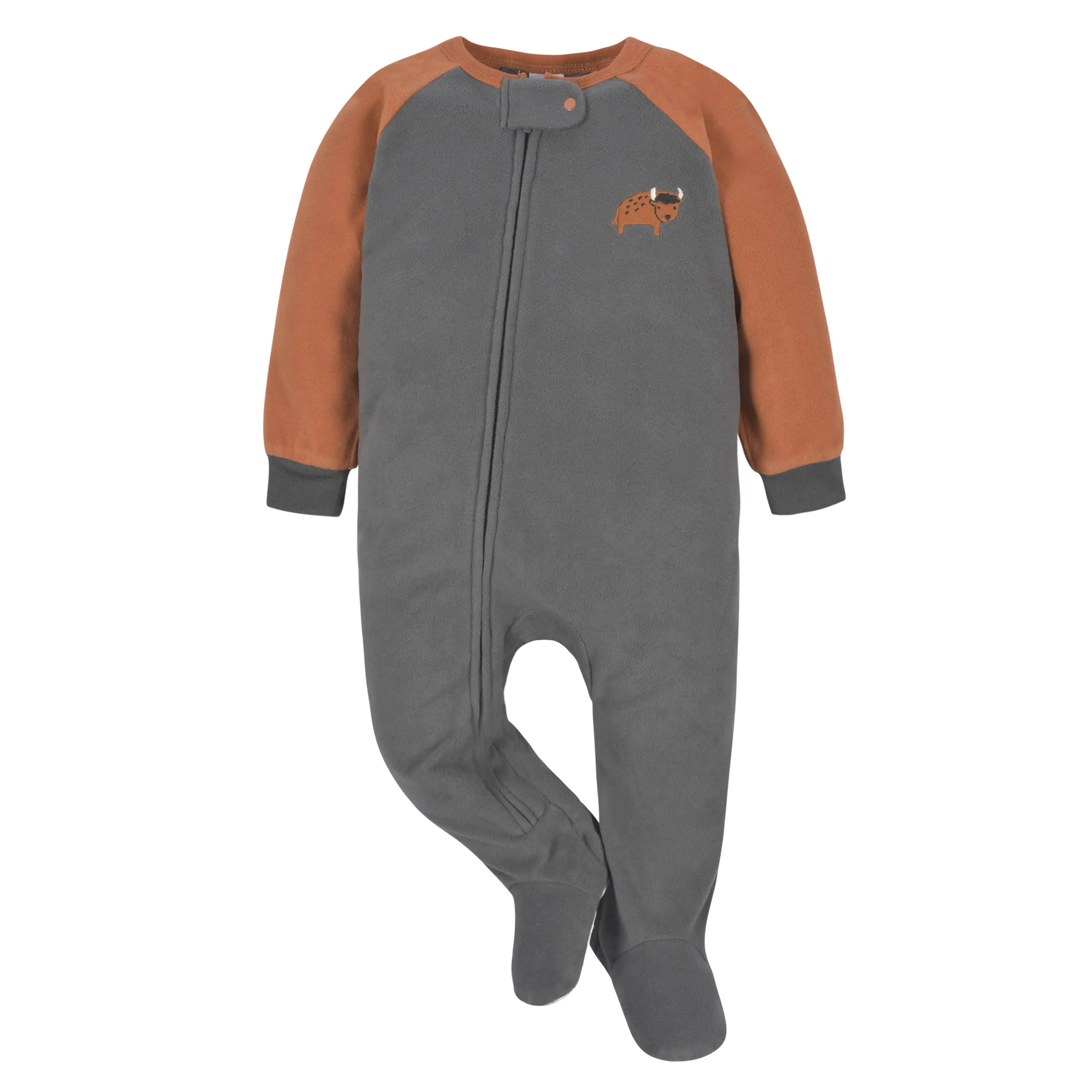 2-Pack Baby & Toddler Boys Gray Buffalo Fleece Pajamas