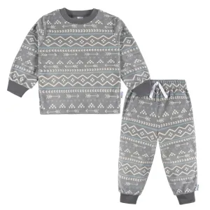 2-Piece Infant & Toddler Boys Fair Isle Fleece Pajamas