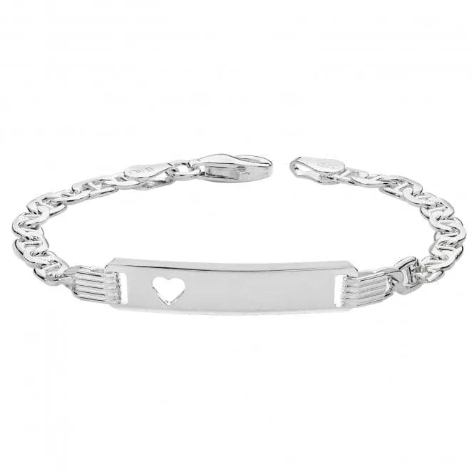 Acotis Silver Babies Anchor Heart ID Bracelet G2226