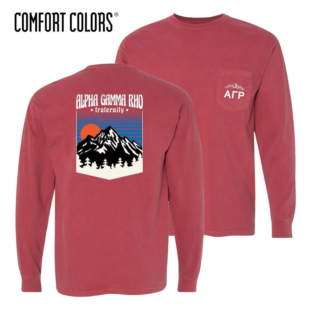 AGR Comfort Colors Long Sleeve Retro Alpine Tee