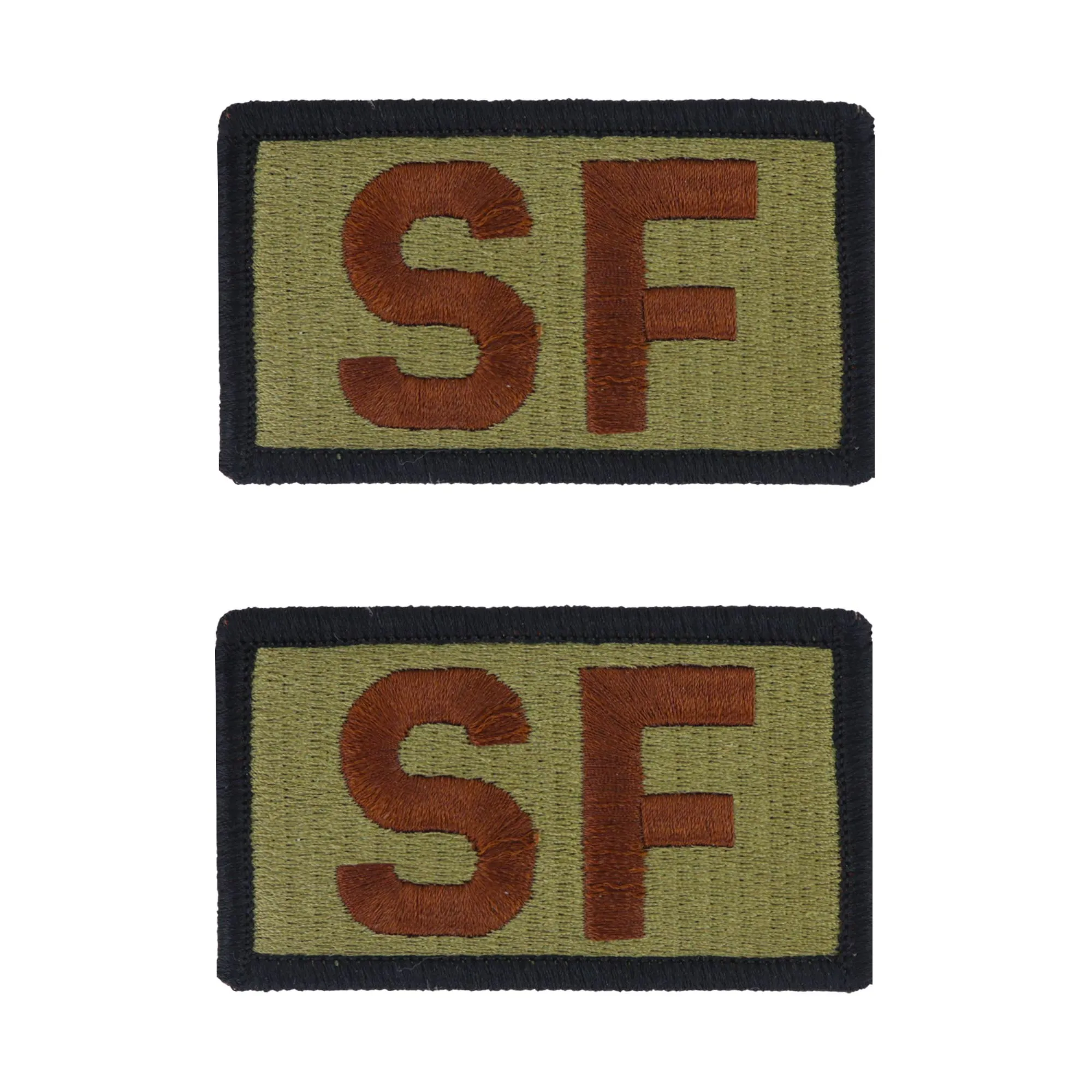 Air Force Patch: SF Letters with Black Borders - OCP with hook