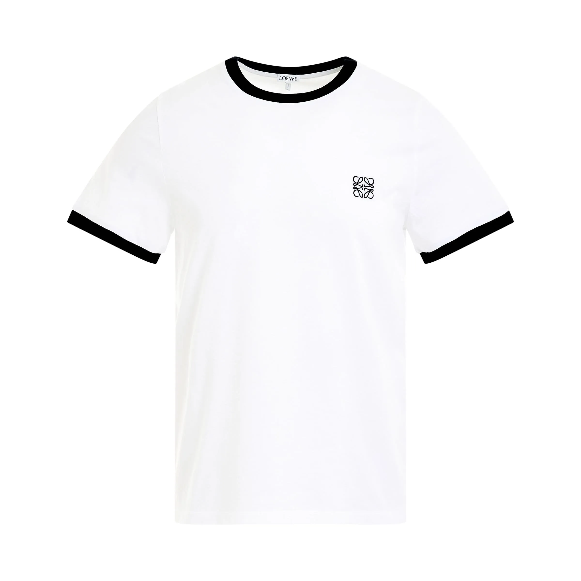 Anagram Contrast T-Shirt in White/Black