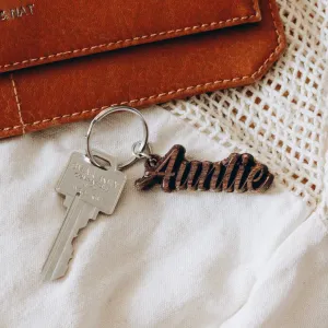 Auntie | Wood Keychain