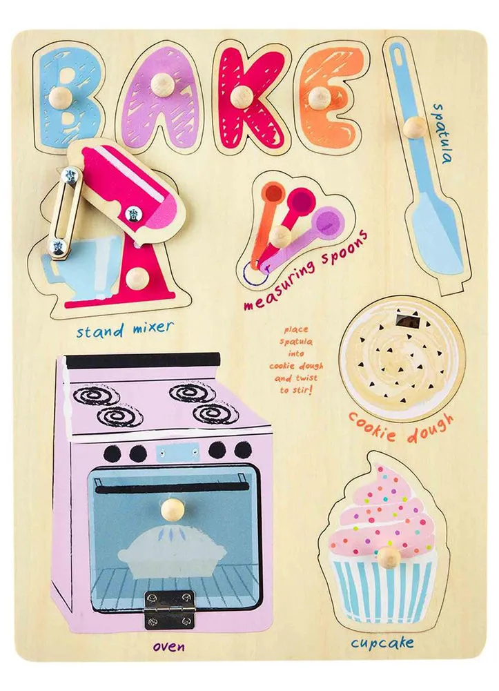 Bake Busy Board Wood Puzzle by Mud Pie