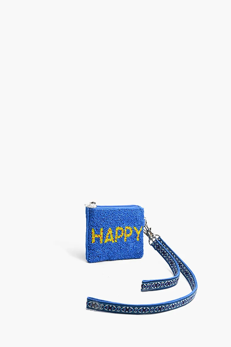 Because I am Happy Embellished Coin Bag