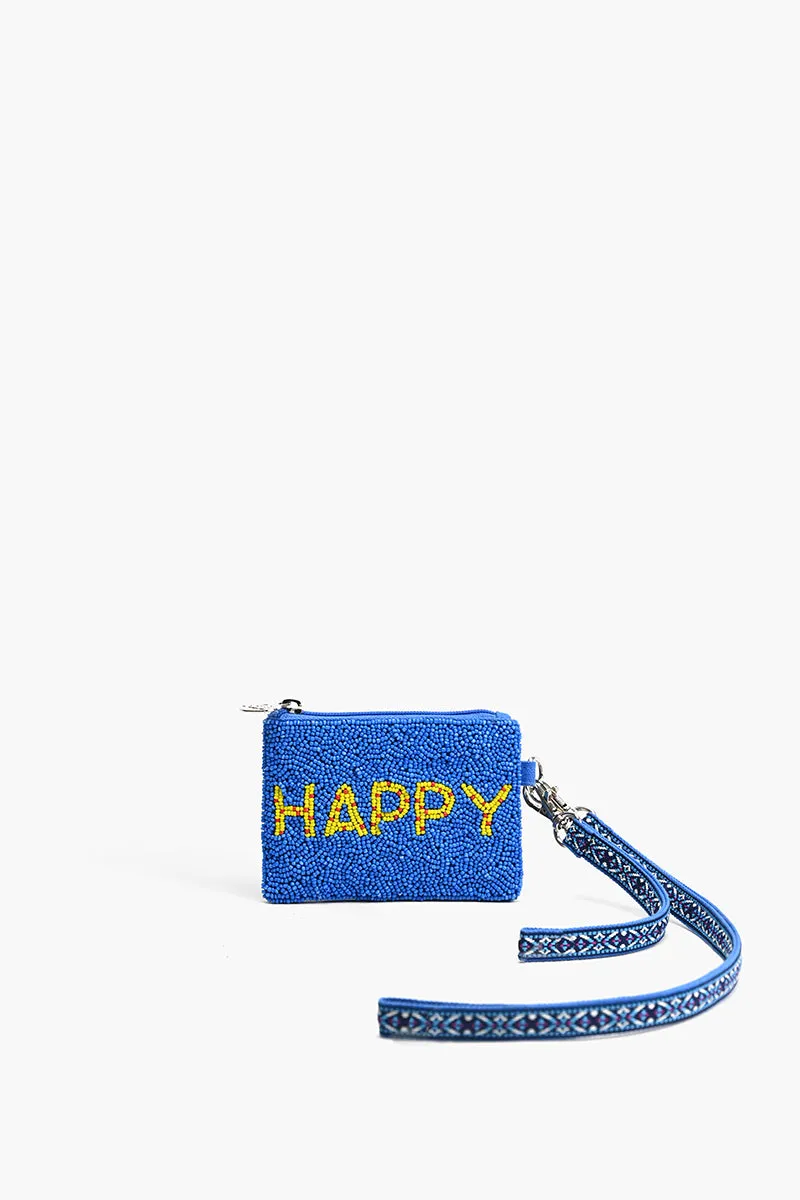 Because I am Happy Embellished Coin Bag