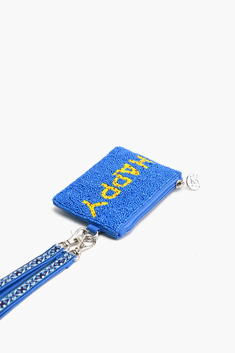 Because I am Happy Embellished Coin Bag