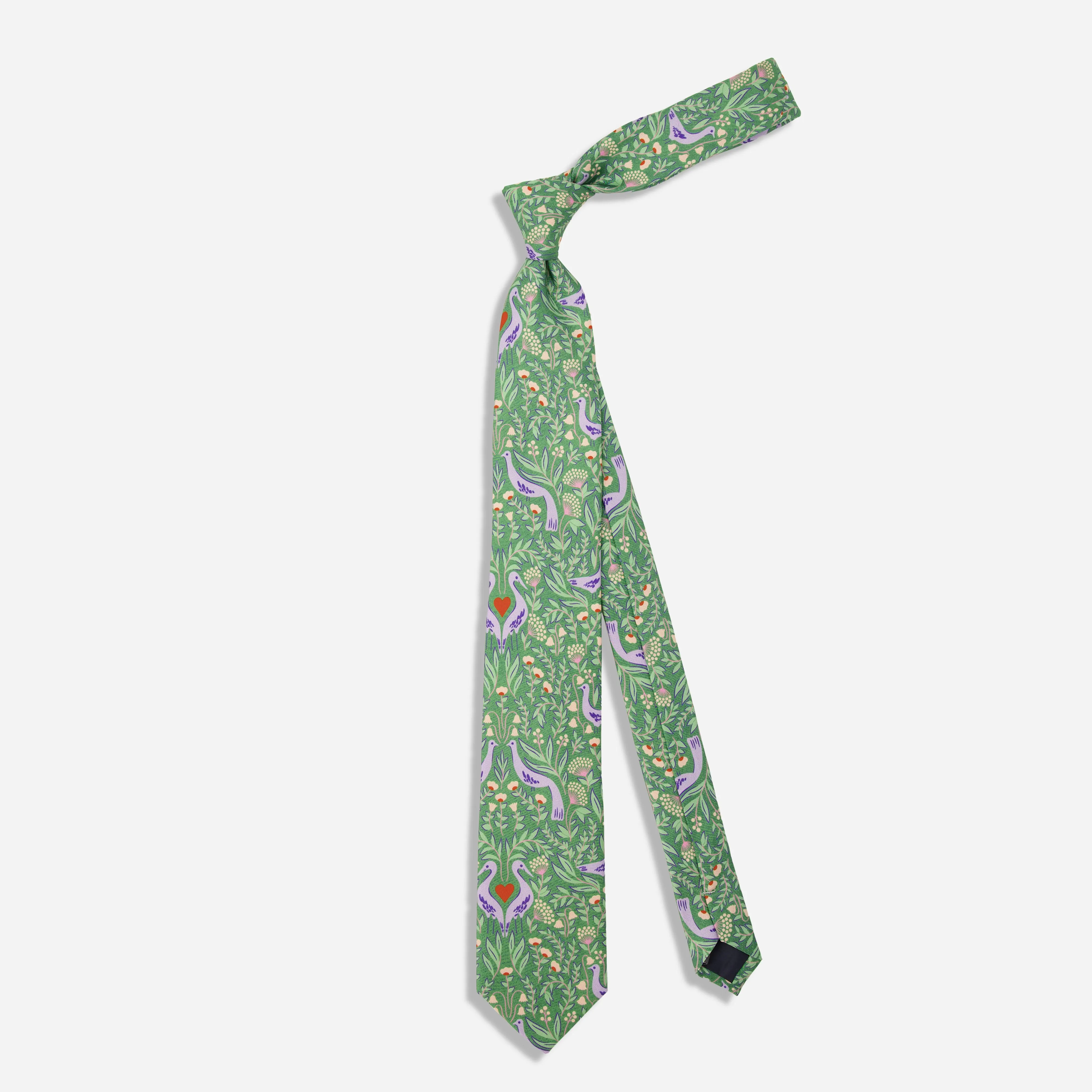 Bikini Sous La Pluie x Tie Bar Love Birds Green Tie