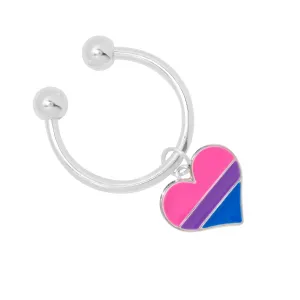 Bisexual Flag Heart Horseshoe Key Chains