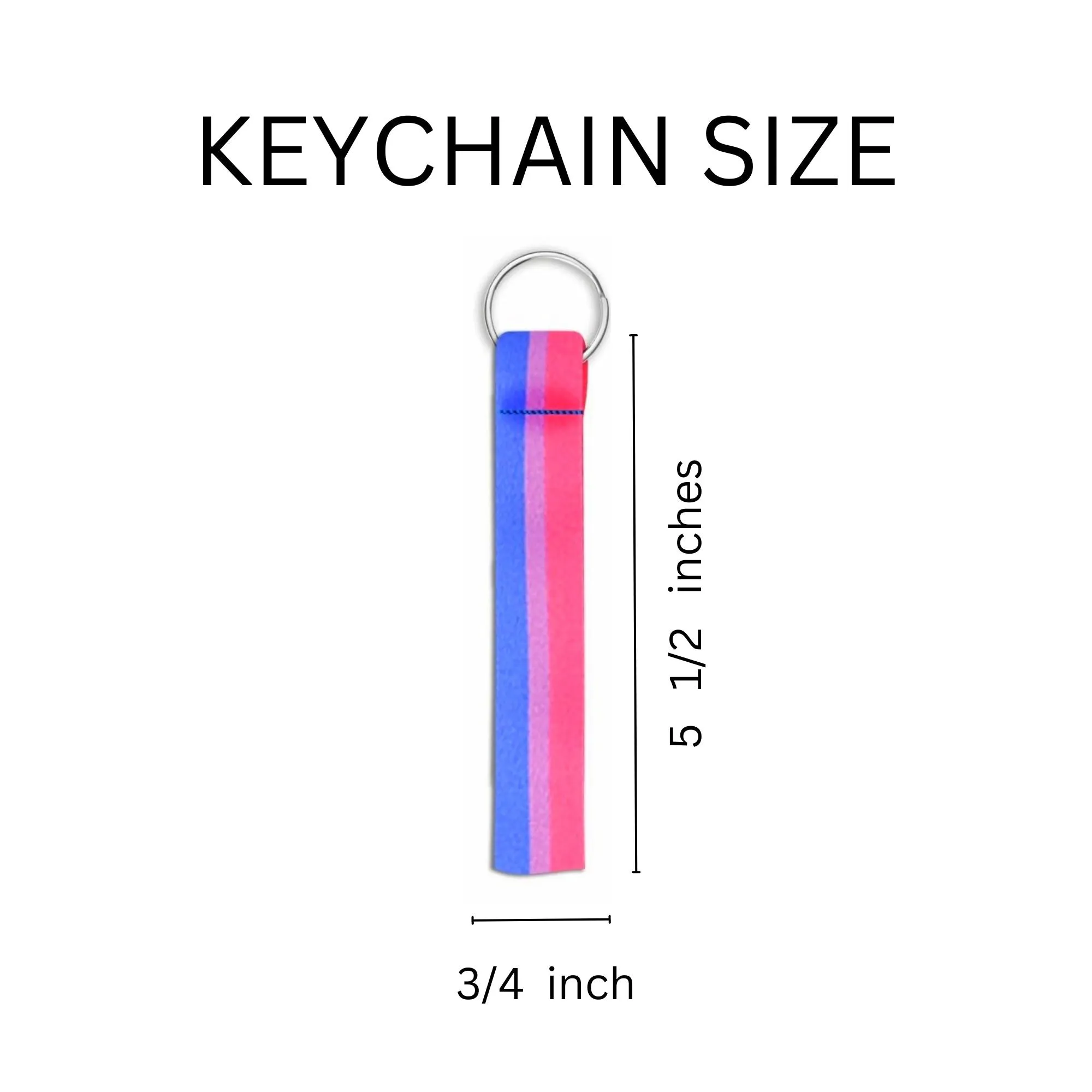 Bisexual Flag Lanyard Style Keychains