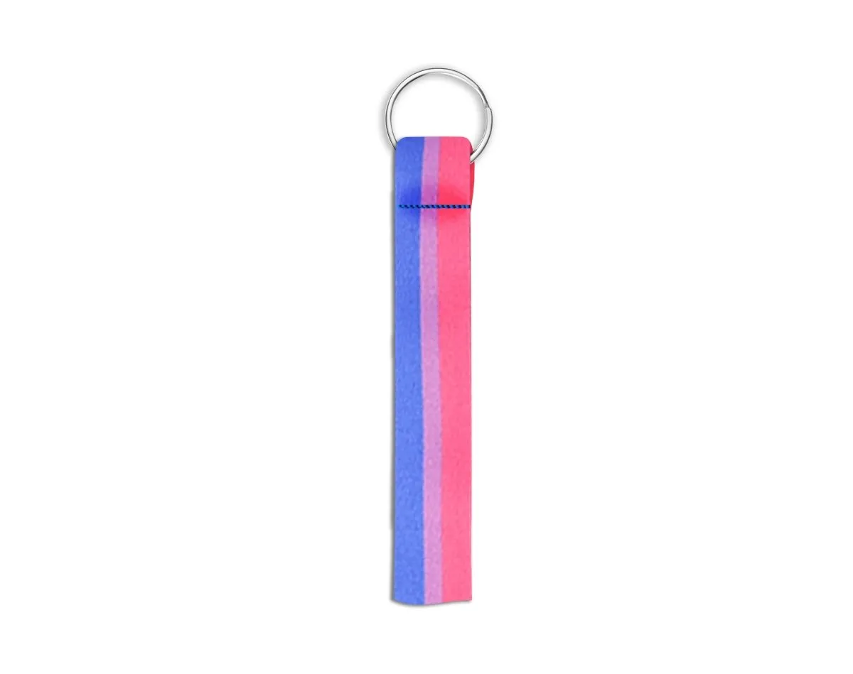 Bisexual Flag Lanyard Style Keychains