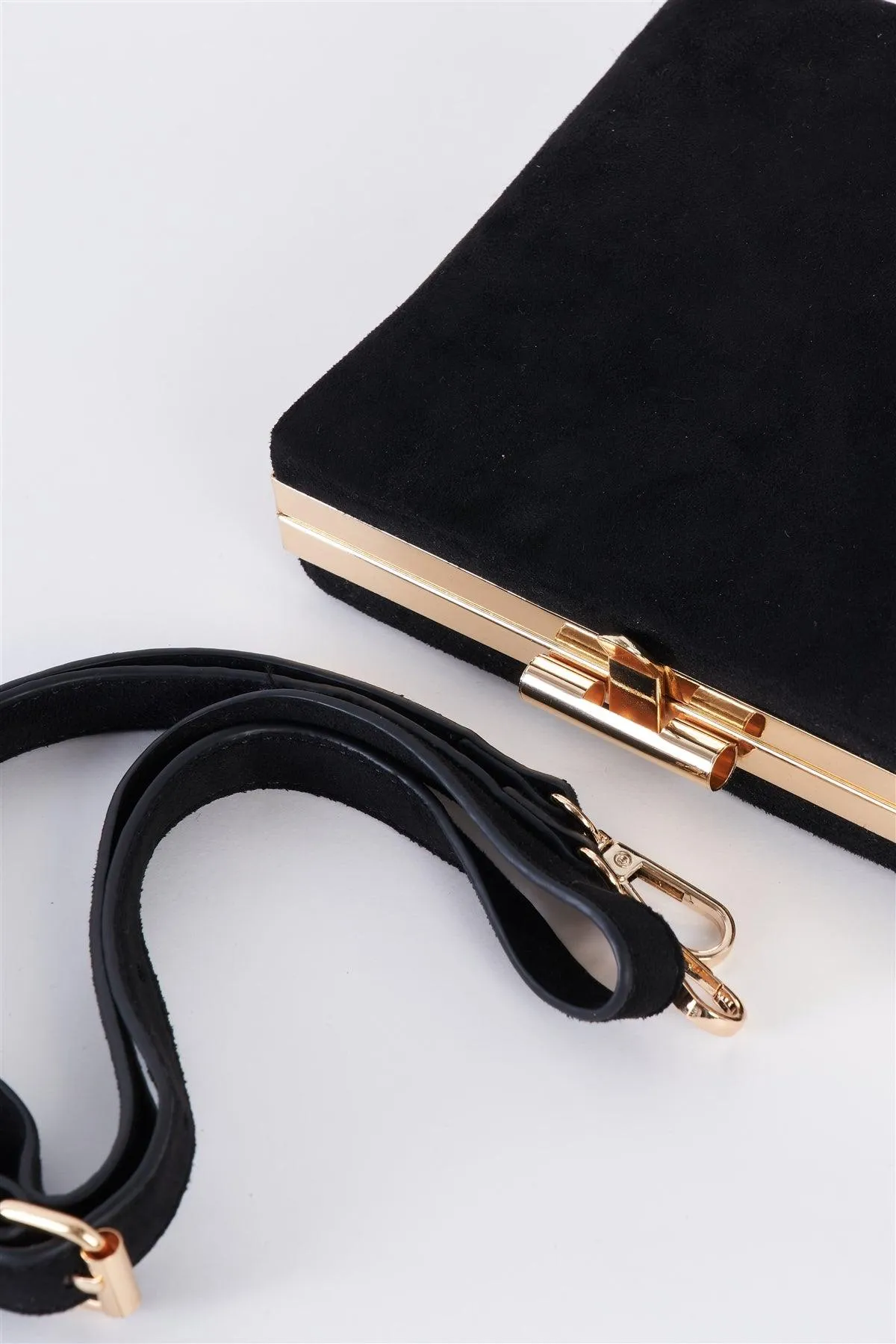 Black Chic Suede Clutch Bag /3 Bags