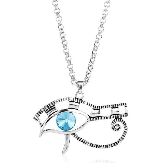 Blue Eye of Horus Wadjet Necklace