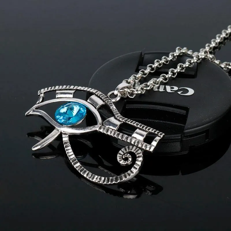 Blue Eye of Horus Wadjet Necklace