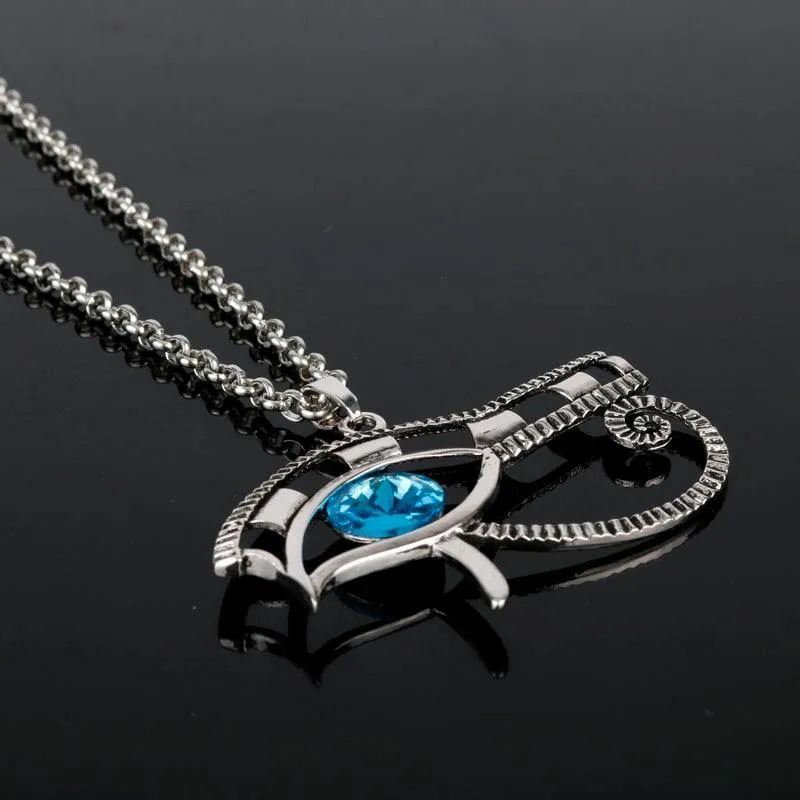 Blue Eye of Horus Wadjet Necklace