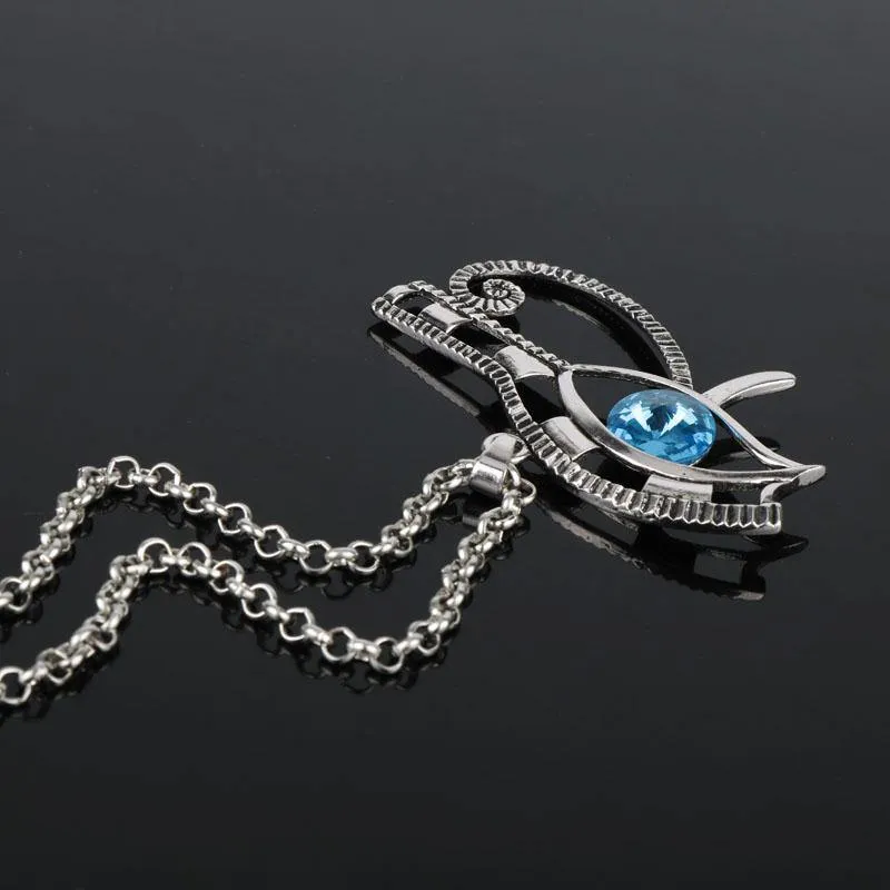 Blue Eye of Horus Wadjet Necklace