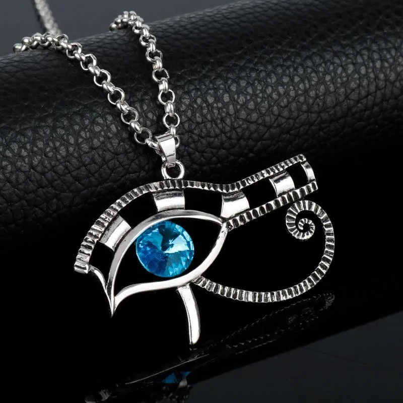 Blue Eye of Horus Wadjet Necklace