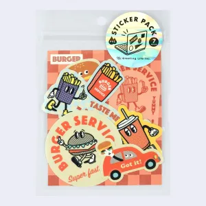 Burger Sticker Pack (7 Stickers)