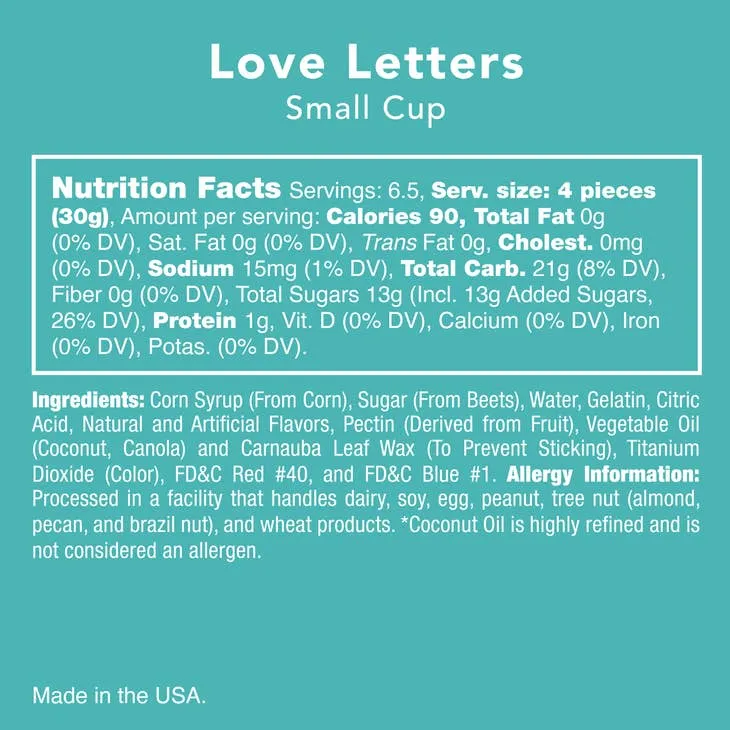 Candy Club Love Letters Gummy Candy