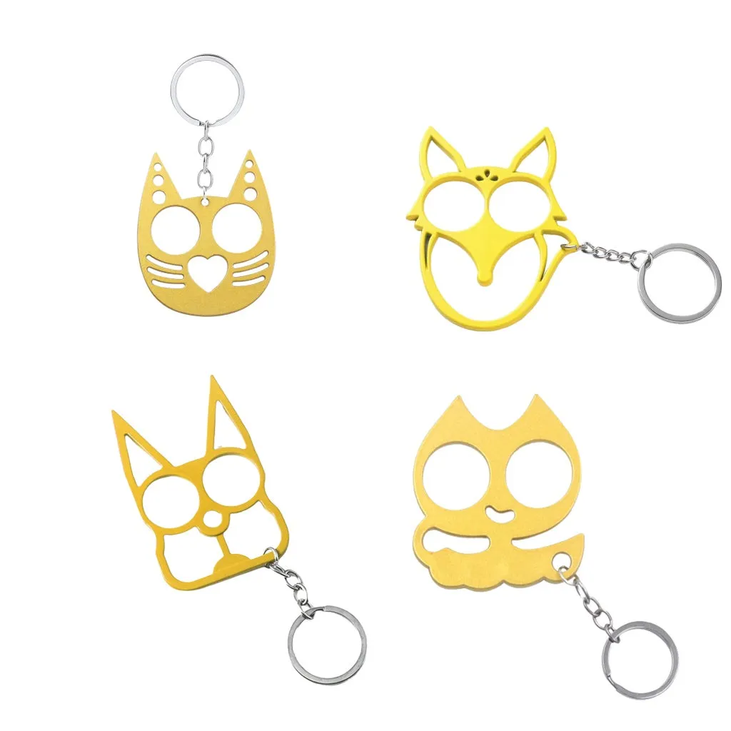 Cat Ears Kitty Knuckles 4-Piece Self Defense Kit