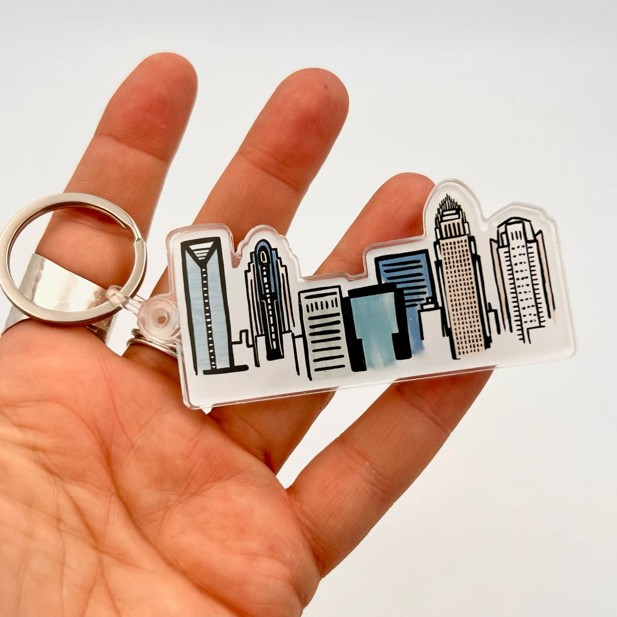 Charlotte Skyline Keychain