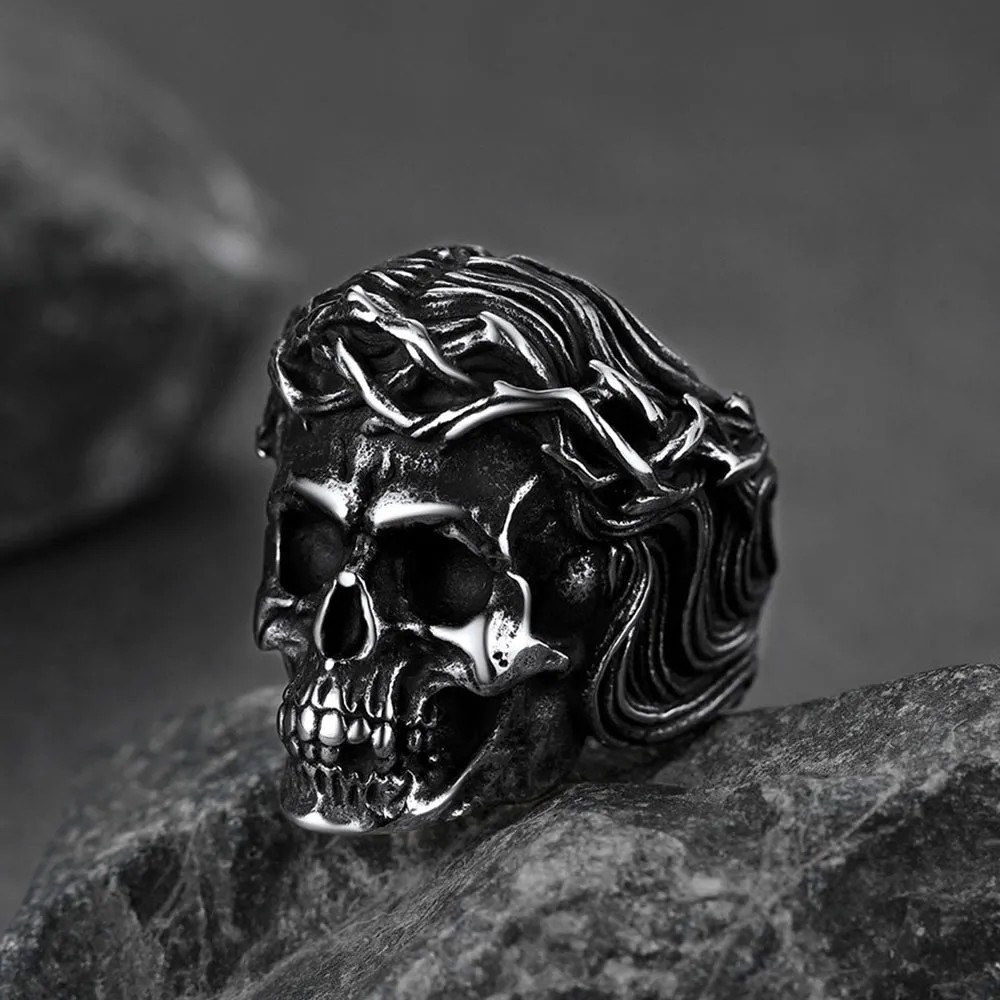 Christian Jesus Crown of Thorns Ring for Men