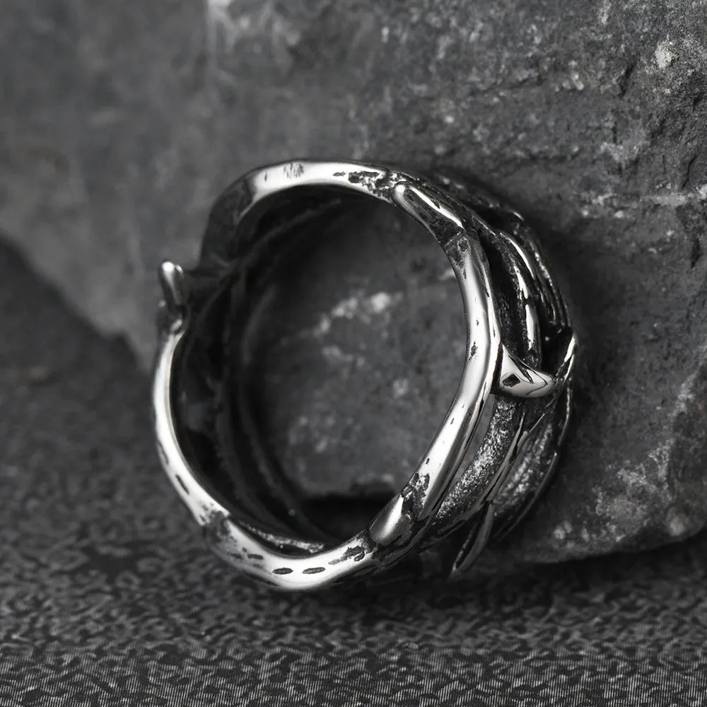 Christian Jesus Crown of Thorns Ring for Men