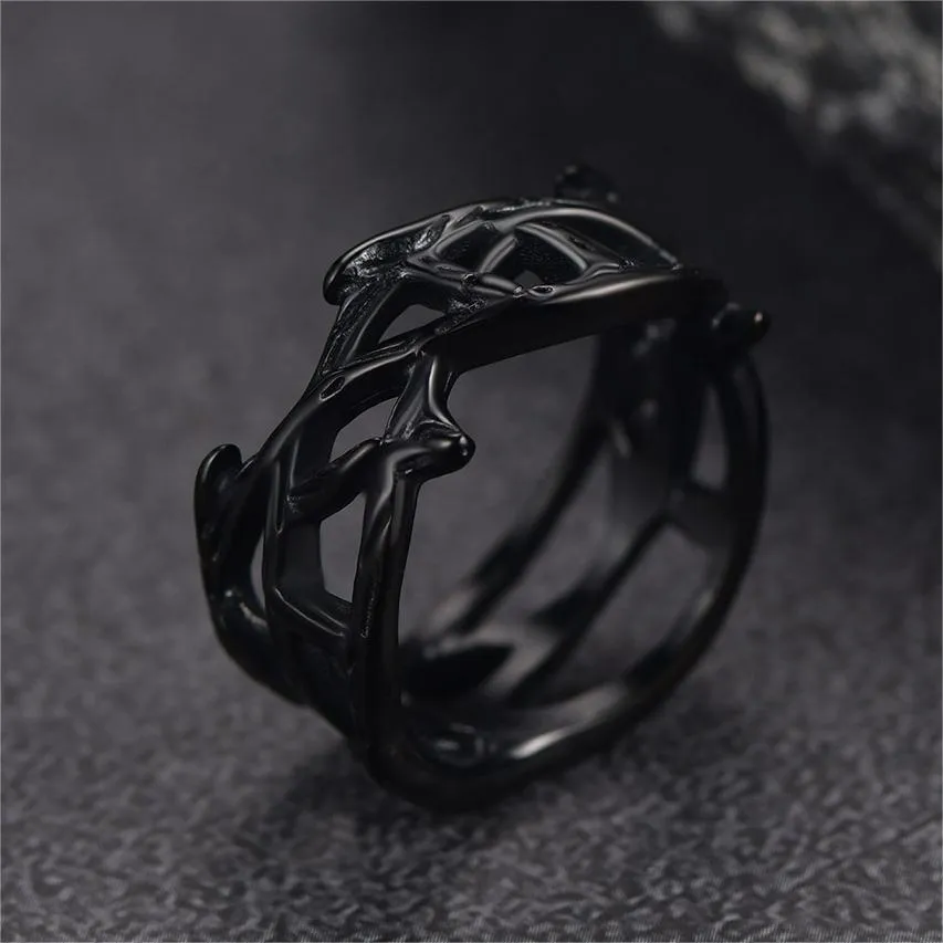 Christian Jesus Crown of Thorns Ring for Men