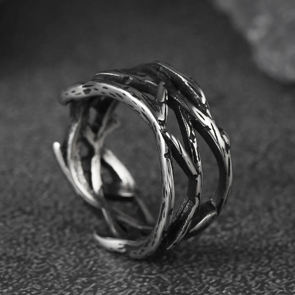 Christian Jesus Crown of Thorns Ring for Men