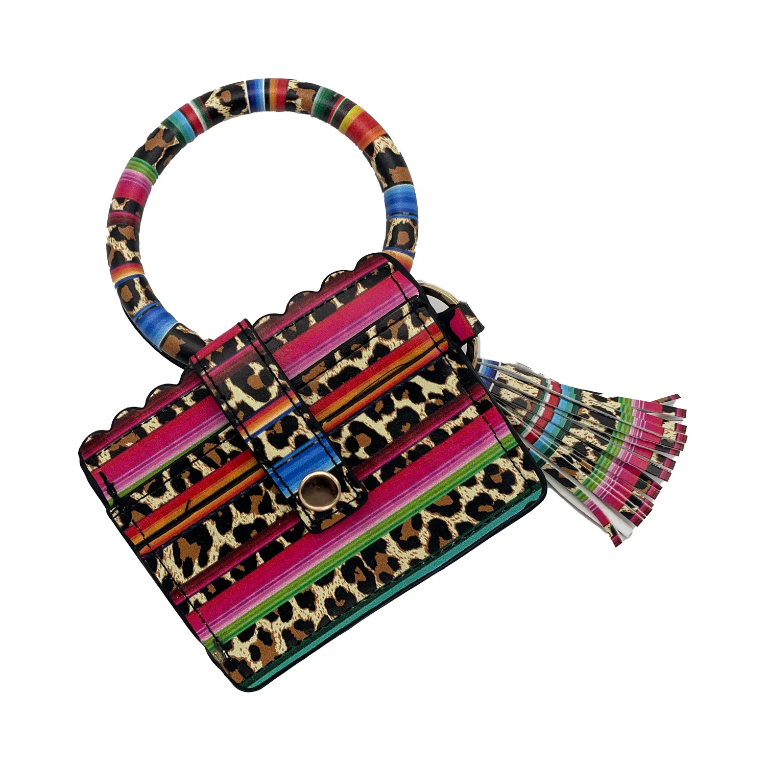 CL-7848 WRISTLET ID WALLET SERAPE LEOPARD