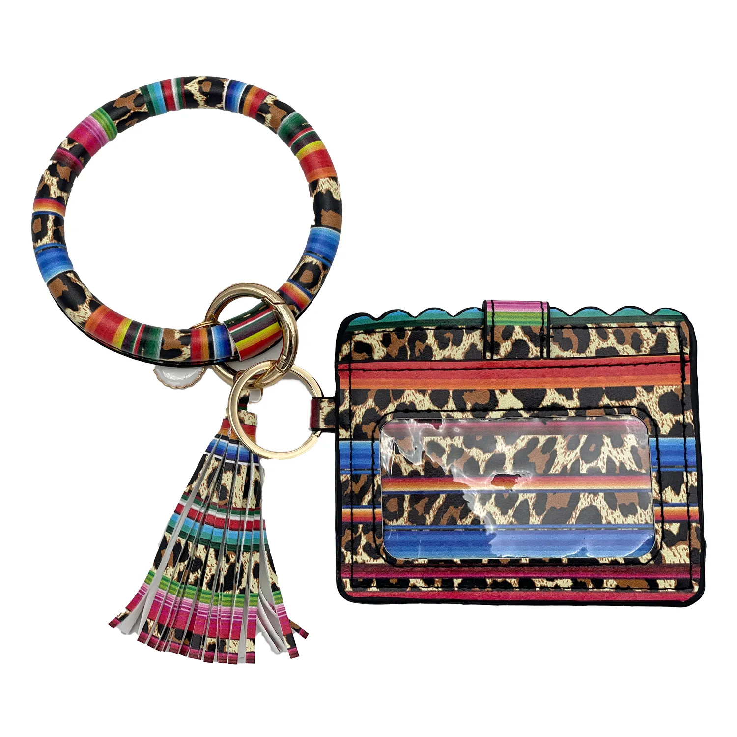 CL-7848 WRISTLET ID WALLET SERAPE LEOPARD