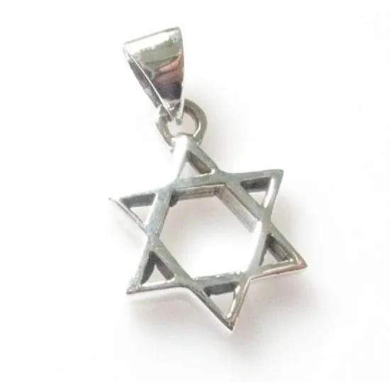 Classic Star Of David Silver Pendant Necklace