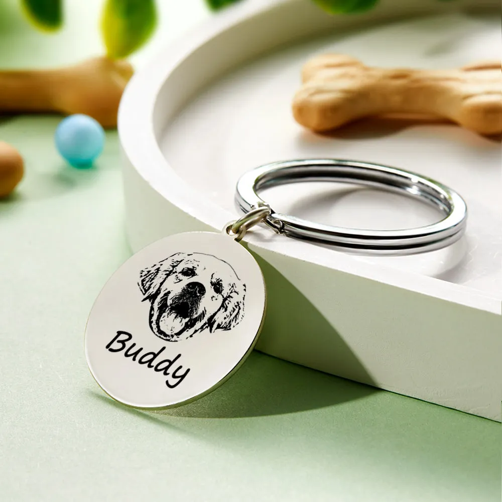 Custom Pet Keychains Custom Photo Keychains Engraved Keychains for Your Lover Pet