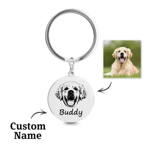 Custom Pet Keychains Custom Photo Keychains Engraved Keychains for Your Lover Pet