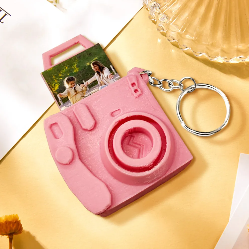 Custom Photo Mini Camera Keychain Personalized Camera Keychain with Pull Out Picture