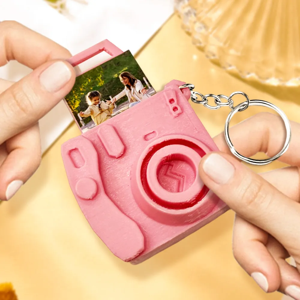 Custom Photo Mini Camera Keychain Personalized Camera Keychain with Pull Out Picture