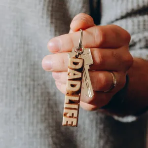 Dad Life | Wood Keychain