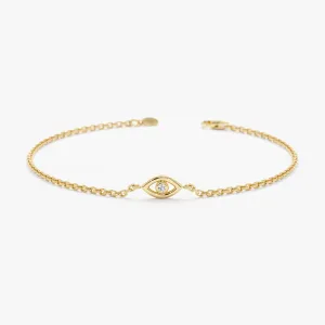 Dainty Diamond Eye Bracelet, Elena