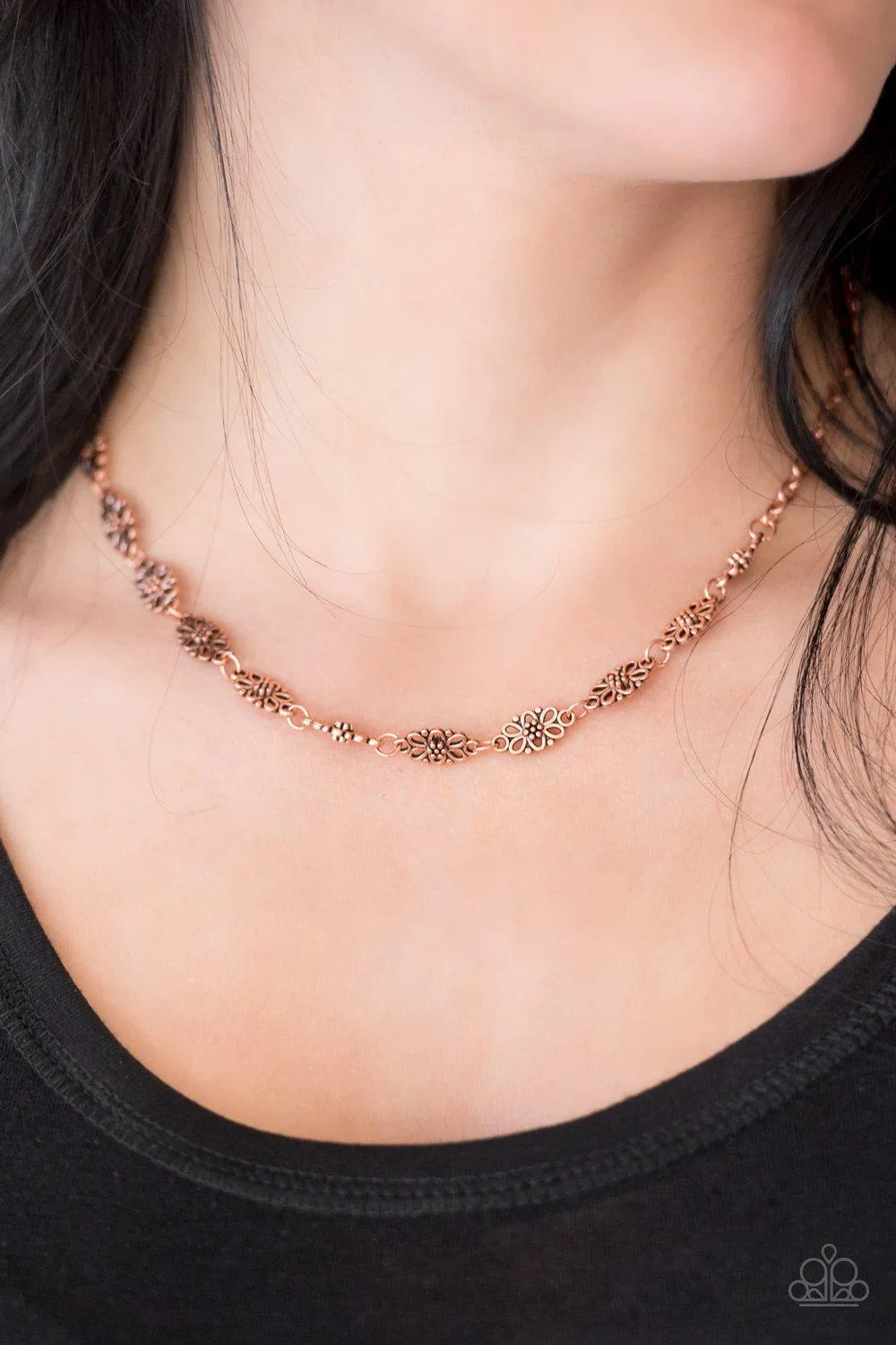 Daisy Dream Copper Flower Necklace - Paparazzi Accessories