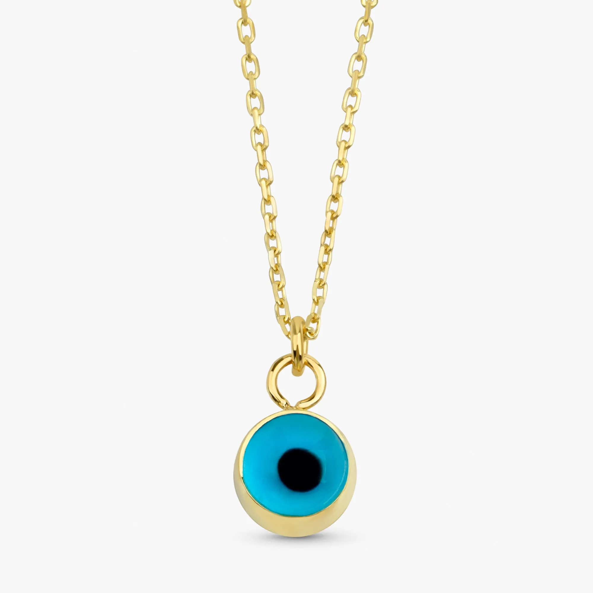 Evil Eye Glass Charm Necklace, Gabriella