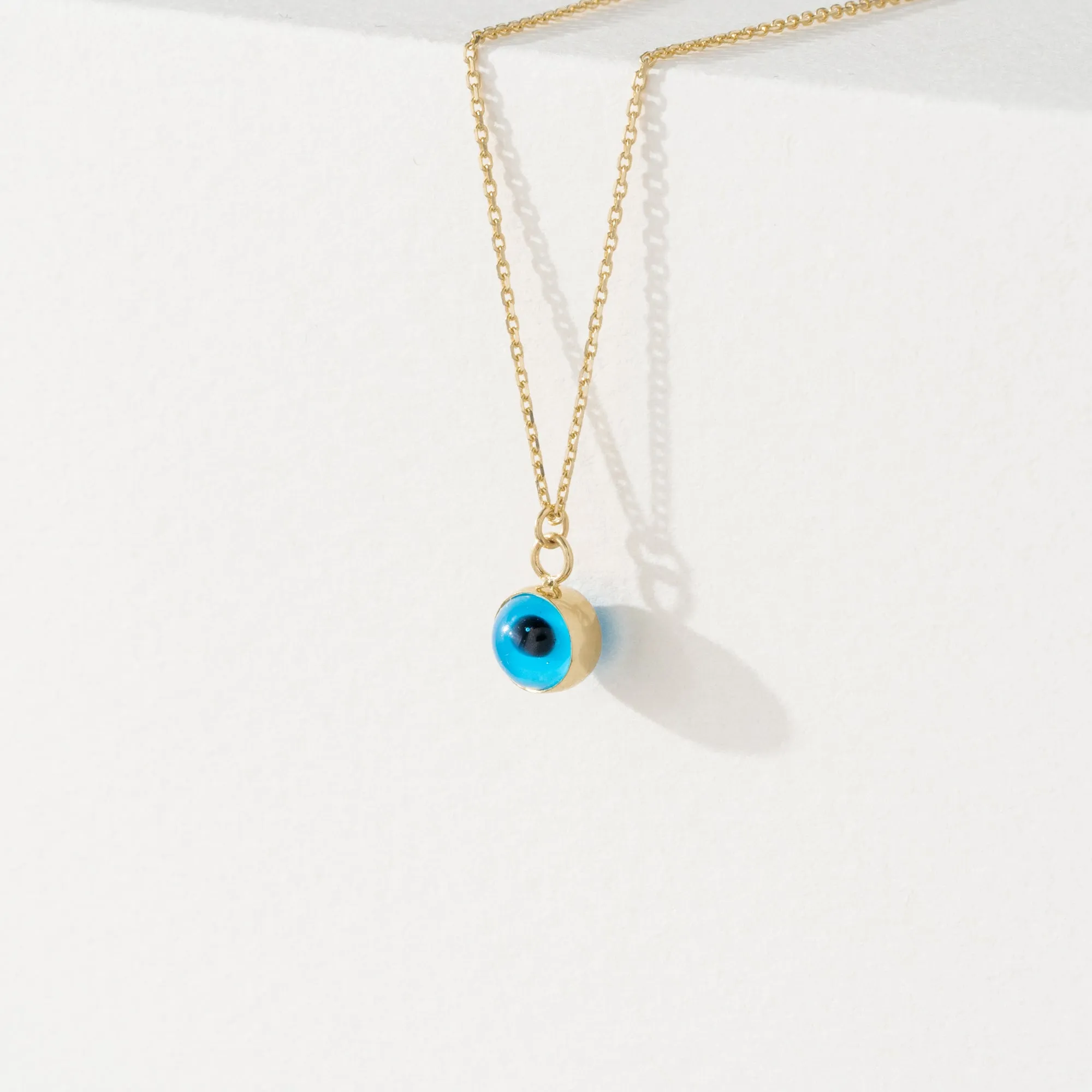 Evil Eye Glass Charm Necklace, Gabriella