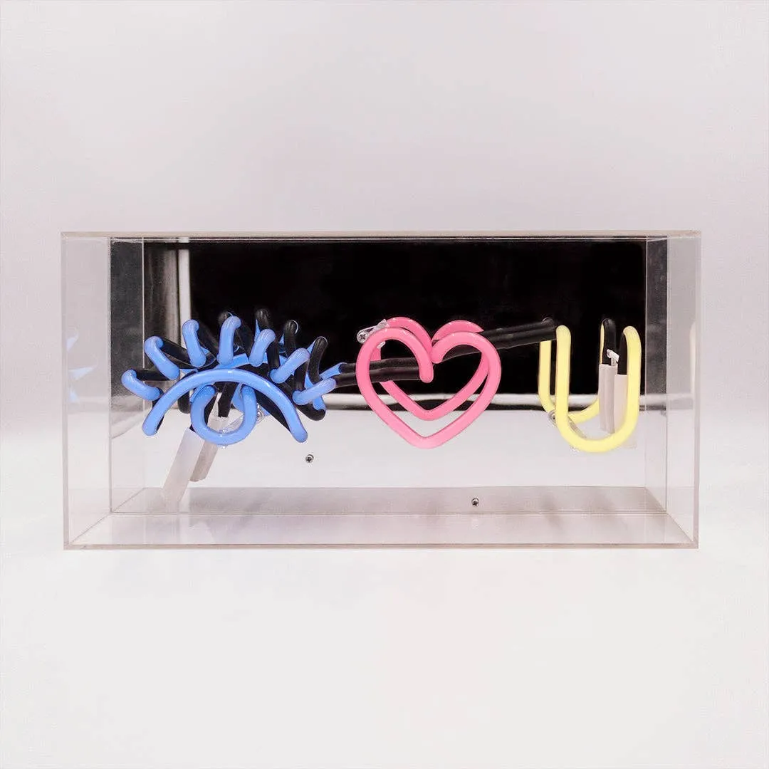 'eye Love You' Acrylic Box Neon Light