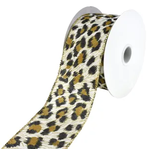 Fierce Cheetah Sparkle Wired Ribbon, 2-1/2-Inch, 10-Yard