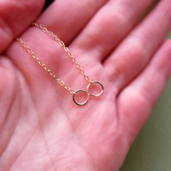 Gold Infinity Pendant Necklace - Gift for Her