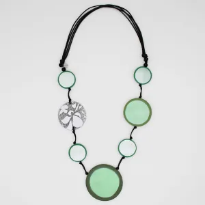 Green Bliss Circle Statement Necklace