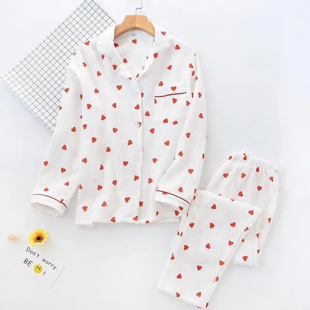 Heart Print Pajamas