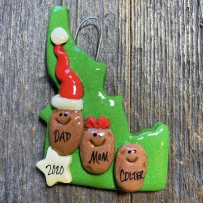 Idaho Potato Family Christmas Ornament