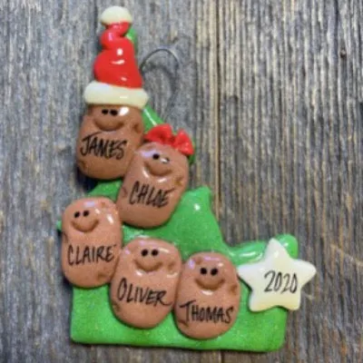 Idaho Potato Family Christmas Ornament