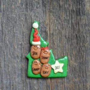 Idaho Potato Family Christmas Ornament