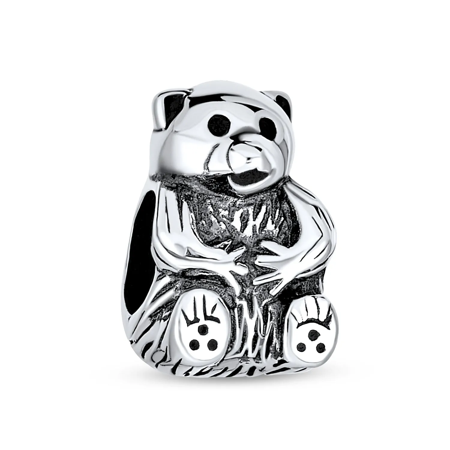 Jungle Zoo Animal World Panda Bear Fox Charm Bead .925 Sterling Silver